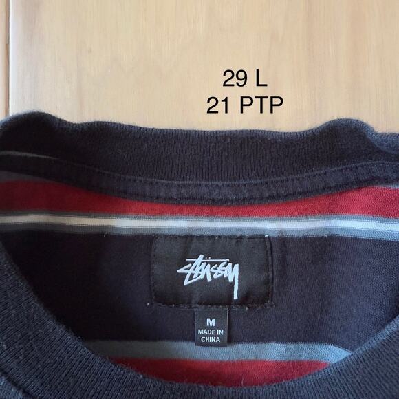 Stussy Harbour Stripe Shirt Medium Multicolor Classic Streetwear Los Angeles - Picture 6 of 8